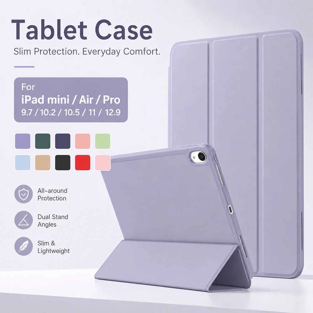 Tablet Protective Cover For iPad Air 9.7 10.5 10.9 Pro 11 12.9 Mini 1/2/3/4/5/6 Tablet Shockproof Case Tablet Accessories