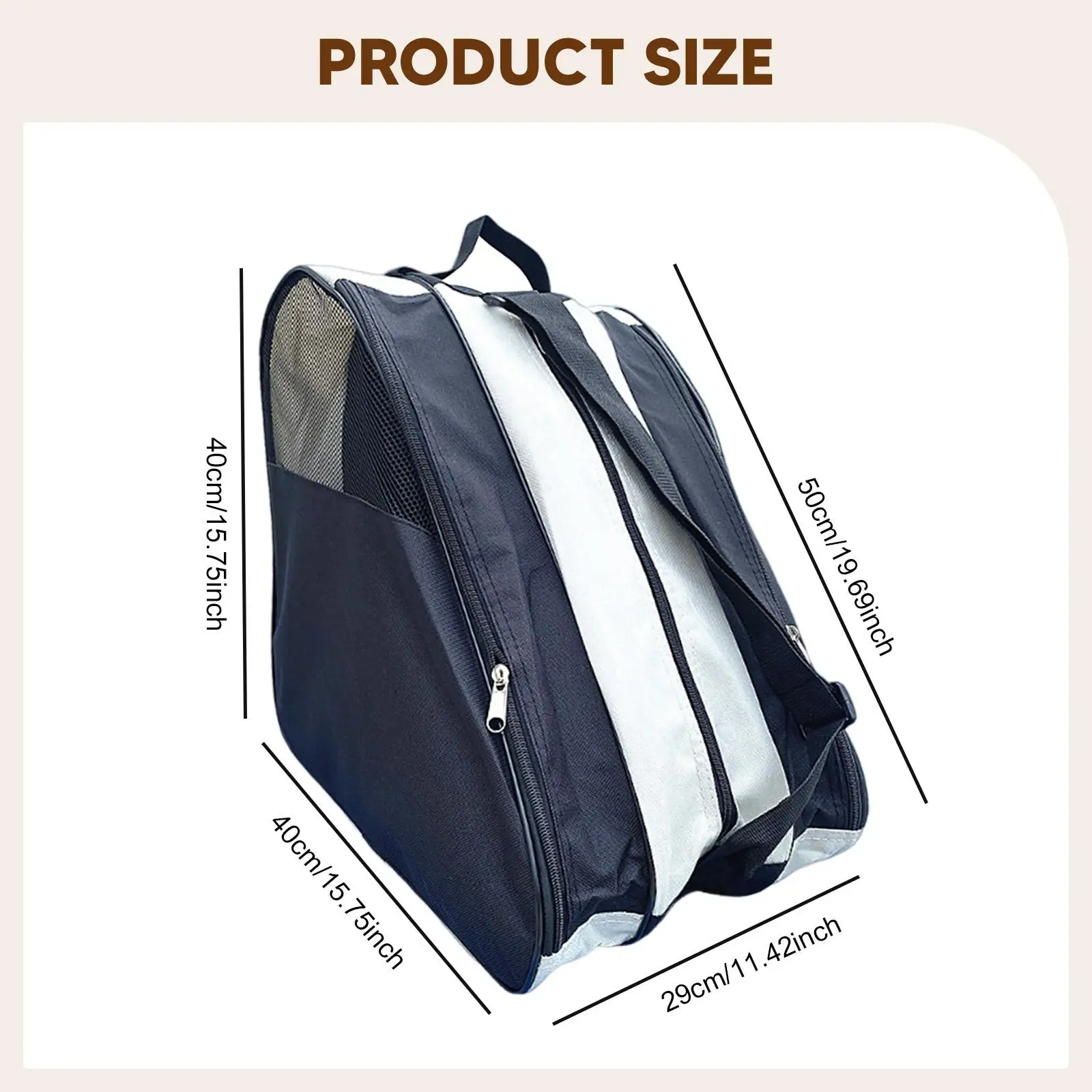 Borsa per pattini a rotelle Elegante accessorio per organizer Borsa da sci Scarpe da pattinaggio Borsa da trasporto Porta pattini da ghiaccio per donne Uomini Bambini