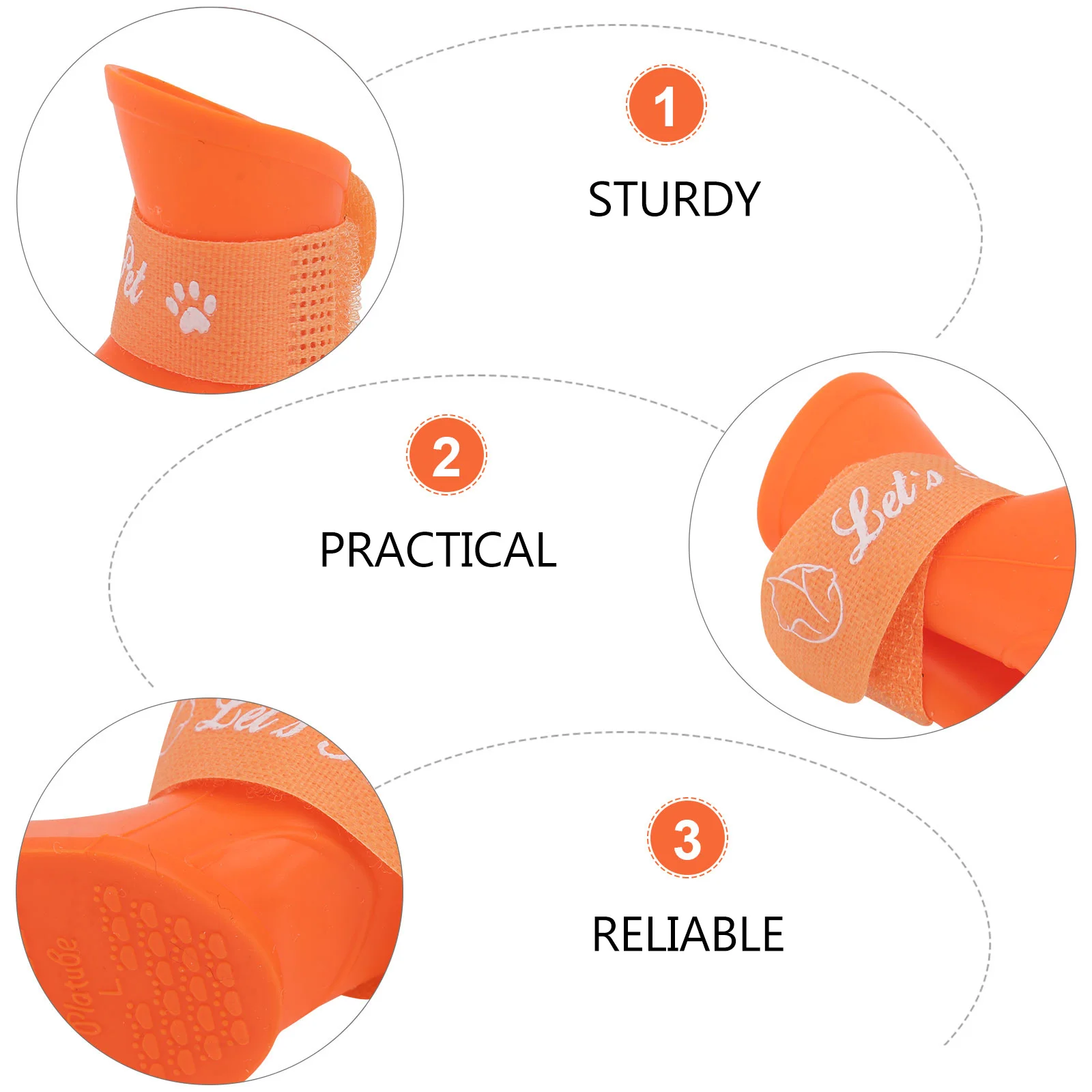 

Pet Boot Size L Orange Candy Color Waterproof Non-Slip Pvc Dog Shoes For Wet Mud Beach Wooden Floor Protection Puppy Rain
