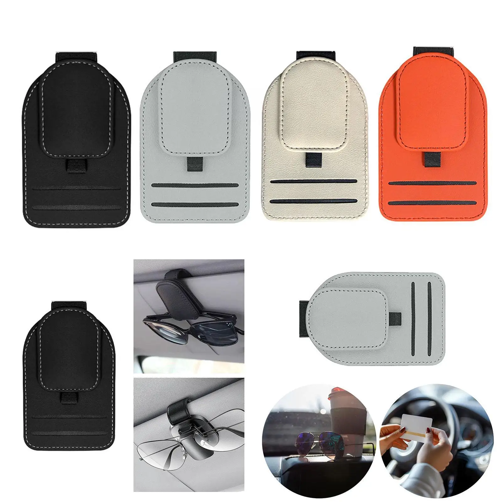 Visor Sunglasses Holder Sunglass Organizer Eyeglass Clip Sunglasses Mount Ticket