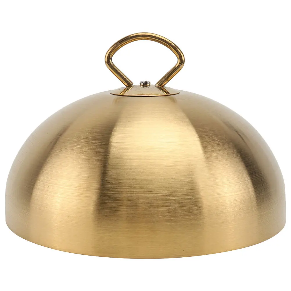 

Steak Cover Stainless Steel Food Dome Protective Cover Handle Design Anti-Splashing Fresh-Keeping Kitchen Dome