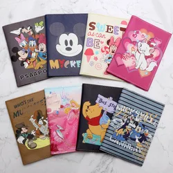 Accesorios de viaje de dibujos animados de Disney para mujer, soporte para pasaporte de princesa Mickey, funda para pasaporte de viaje, funda para tarjeta de identificación