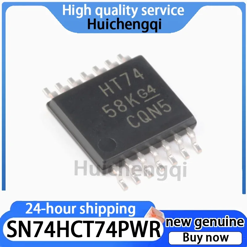 10PCS SN74HCT74PWR Patch TSSOP-14 Dual Channel D-class Rising Edge Trigger