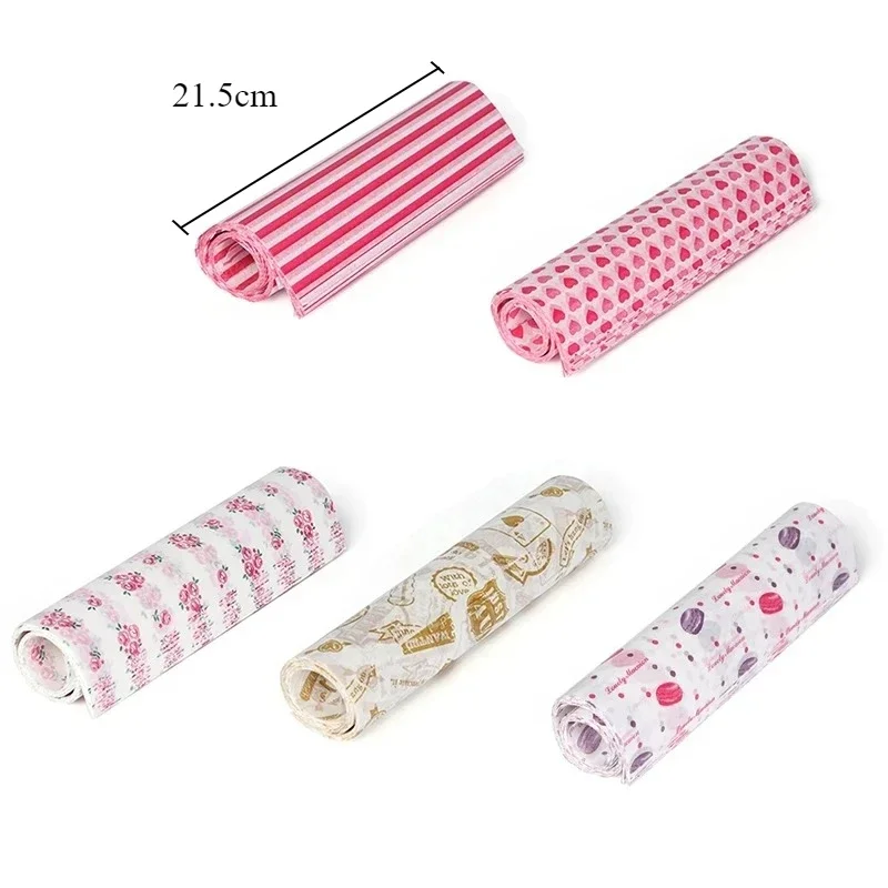 

50PCS Food Wrapping Paper Food Grade Grease Waxed Paper Snack Pad Anti-oil Baking Tool Burger Fries Baking Wax Pad Paper