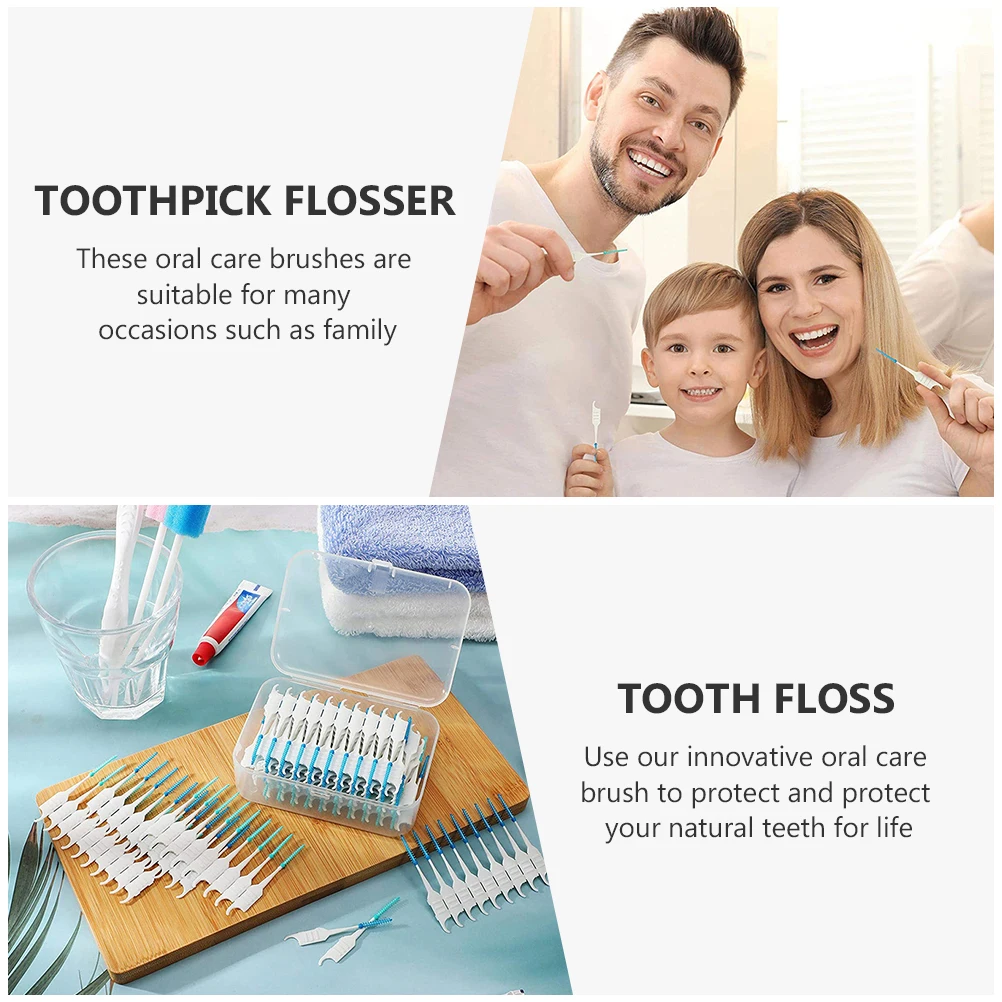 

200Pcs Interdental Brush Durable Supple Braces Cleaner Portable Plaque Cleaning Tool Oral Care Interdental Brush