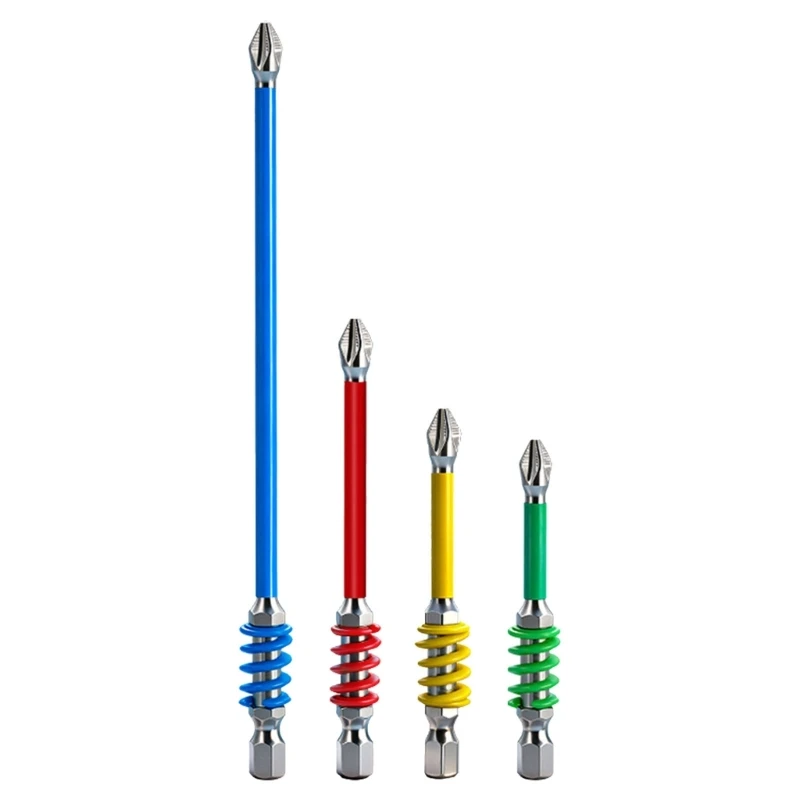 4Pcs Spring Loaded Hexagonal Shank Screwdriver Bit For Power Tool 0XXB