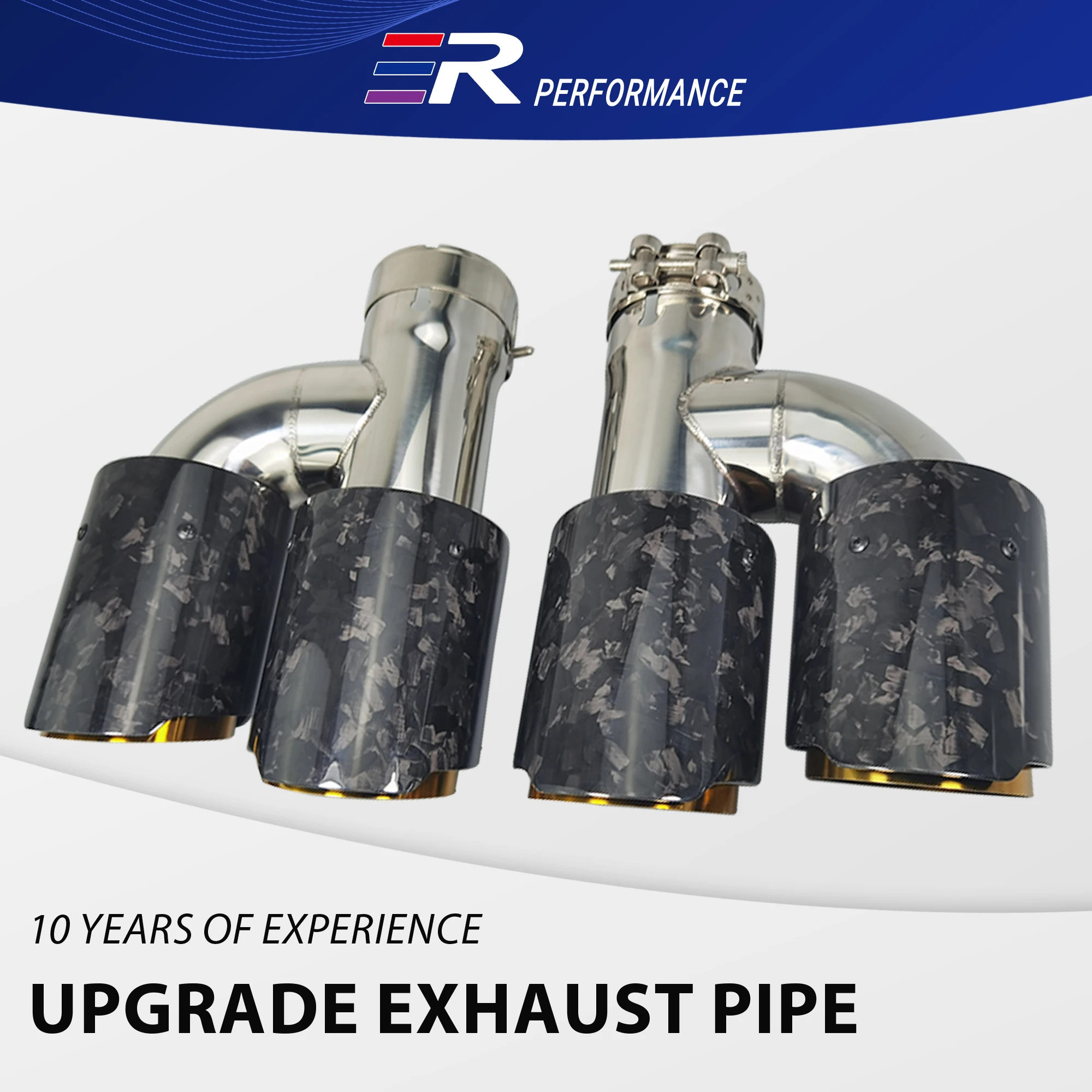 

ER H Type 89mm Out Forged Carbon Fiber Muffler Tip 304 Stainless Universal Car Accessories Exhaust Pipes For Modified Auto Parts