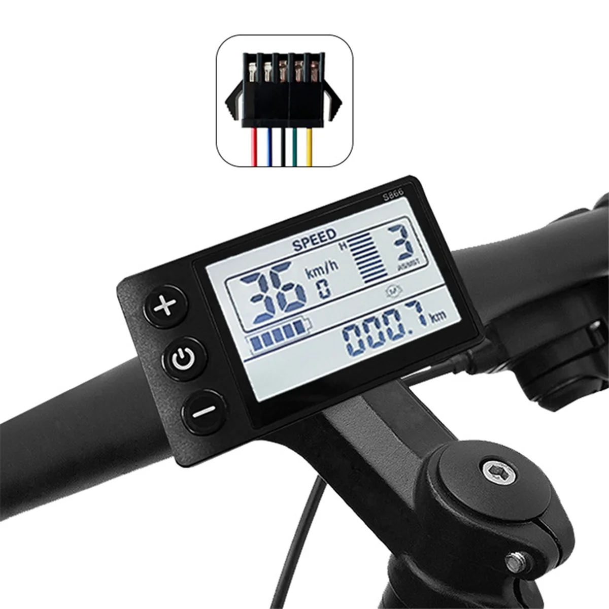 Electric Bicycle 36V 48V 52V 40A 3 Model Controller S866 LCD Display for 1500W 2000W Ebike