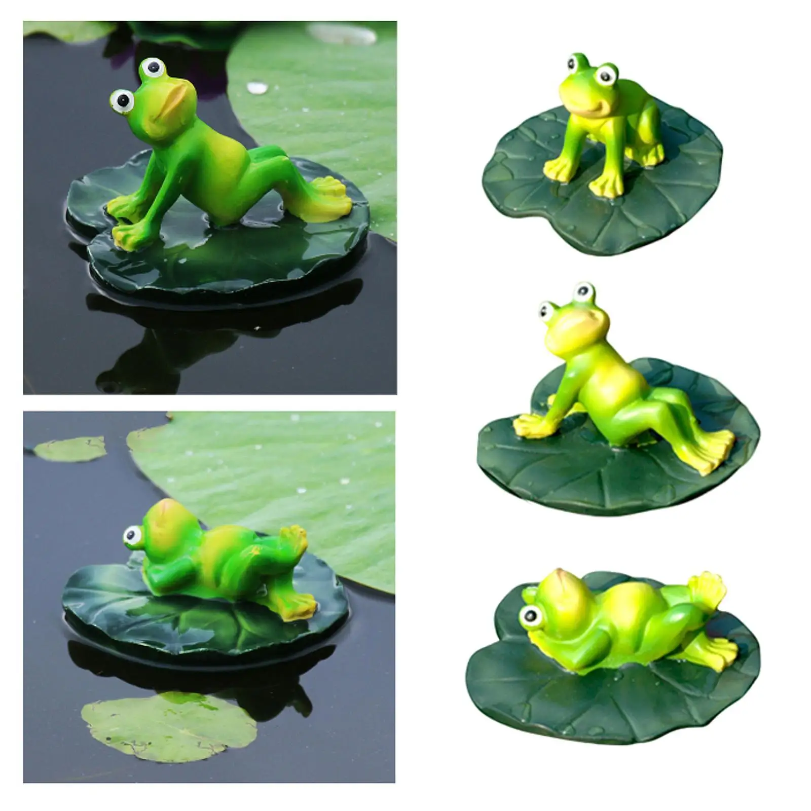 Pond Water Floating Frog Figurine, Ornament Creative, Decorative Collection Gift