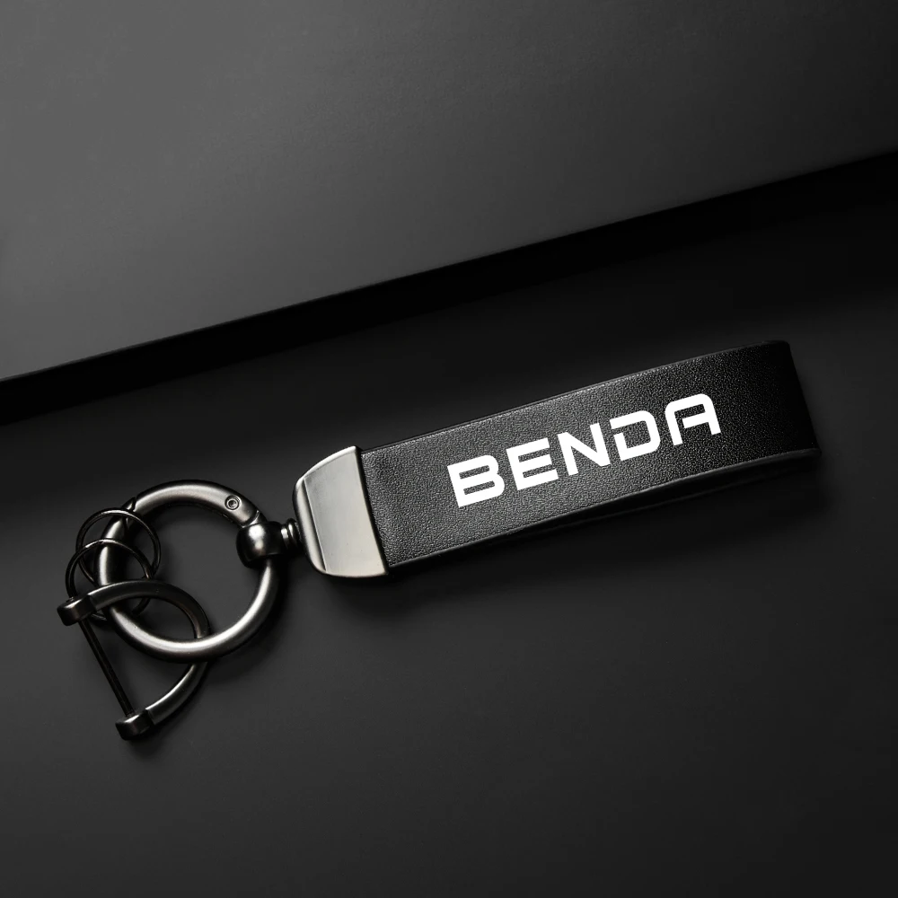 For BENDA Chinchilla 300 450 Rock300 LFS700 LFC700 Carbon Leather Keyring Motorcycle High-Grade leather Keychain Holder Keyring