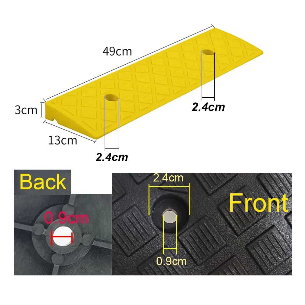 1 Pcs Car tire accessories Step plastic slope Triangle block Car wash tools Household plastic ramp Tire ramp triangle block