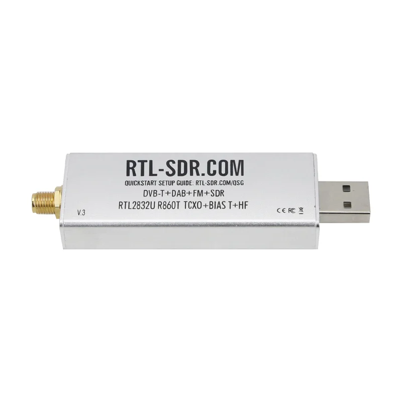 RTL-SDR Blog V3 R820T2 RTL2832U 1PPM TCXO SMA Software Defined Radio dengan antena Kit