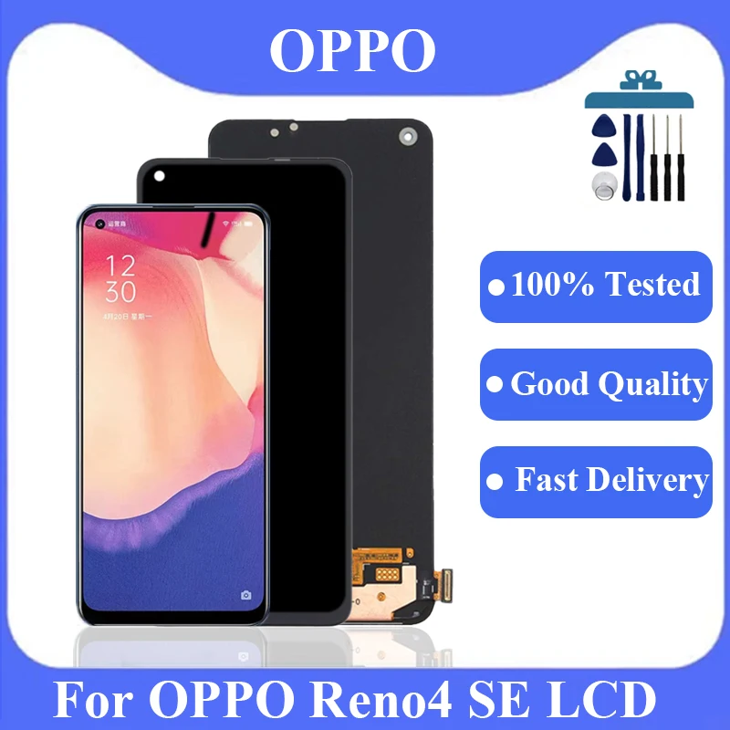 

Original AMOLED For Oppo reno4 SE PEAT00,PETM00 Lcd Display Touch Screen Digitizer Assembly Replacement