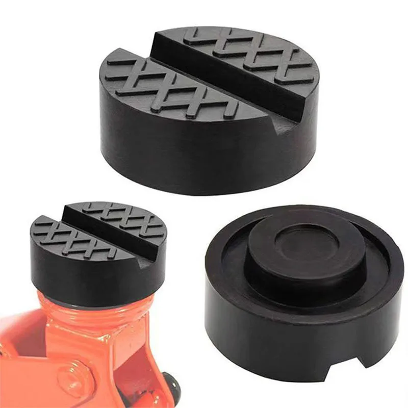 

Car Lift Jack Stand Pads Black Rubber Slotted Floor Pad Frame Rail Adapte for Auto SUV Van Pickup Lift Rubbers Jack Pads