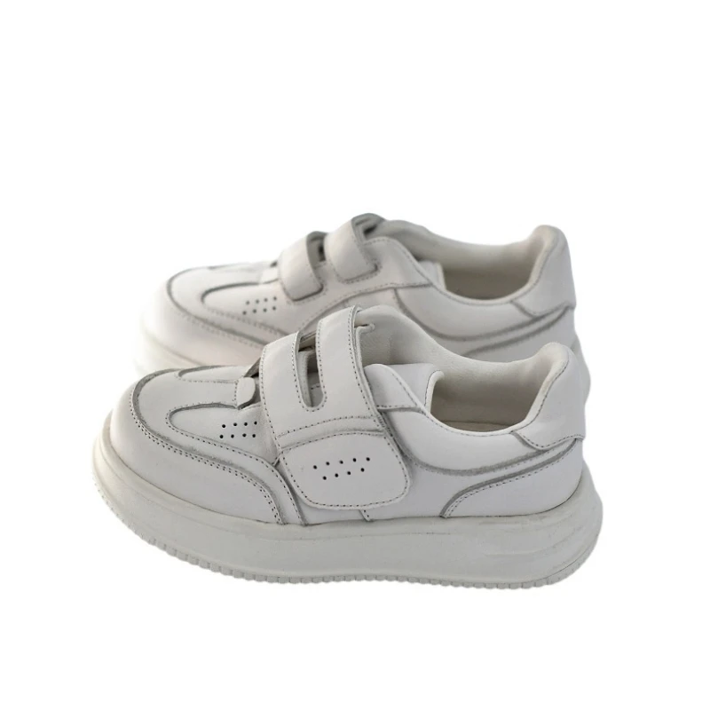 Spring Autumn Cow Leather Kids Skate Shoes High Quality Genuine Leather Baby Girls Sneakers Fashion Boys School Shoes