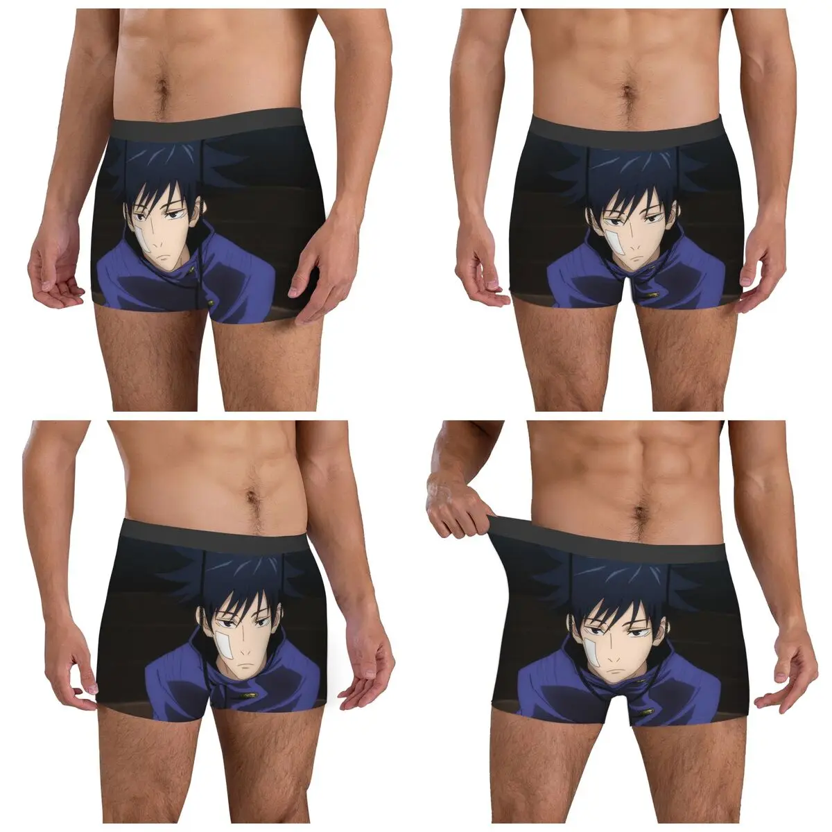 복서 팬티 반바지 메구미 베스토 프렌도 Jujutsu Kaisen Sukuna 애니메이션 팬티 남성용 통기성 속옷 for Homme Man