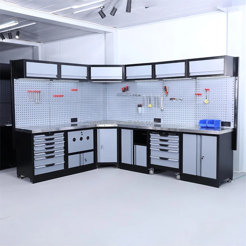 Stackable Modular Combination Cabinet Heavy Duty Steel Storage System Multi-Purpose Workshop Garage OEM Custom Tool StorageATV&U