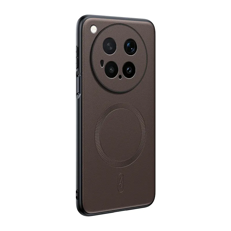 Für Vivo X500 Pro Max: Magnetische Lederhülle mit Schutzfunktion, Anti-Fingerabdruck, rutschfest, aus PC+TPU. – Detail 4