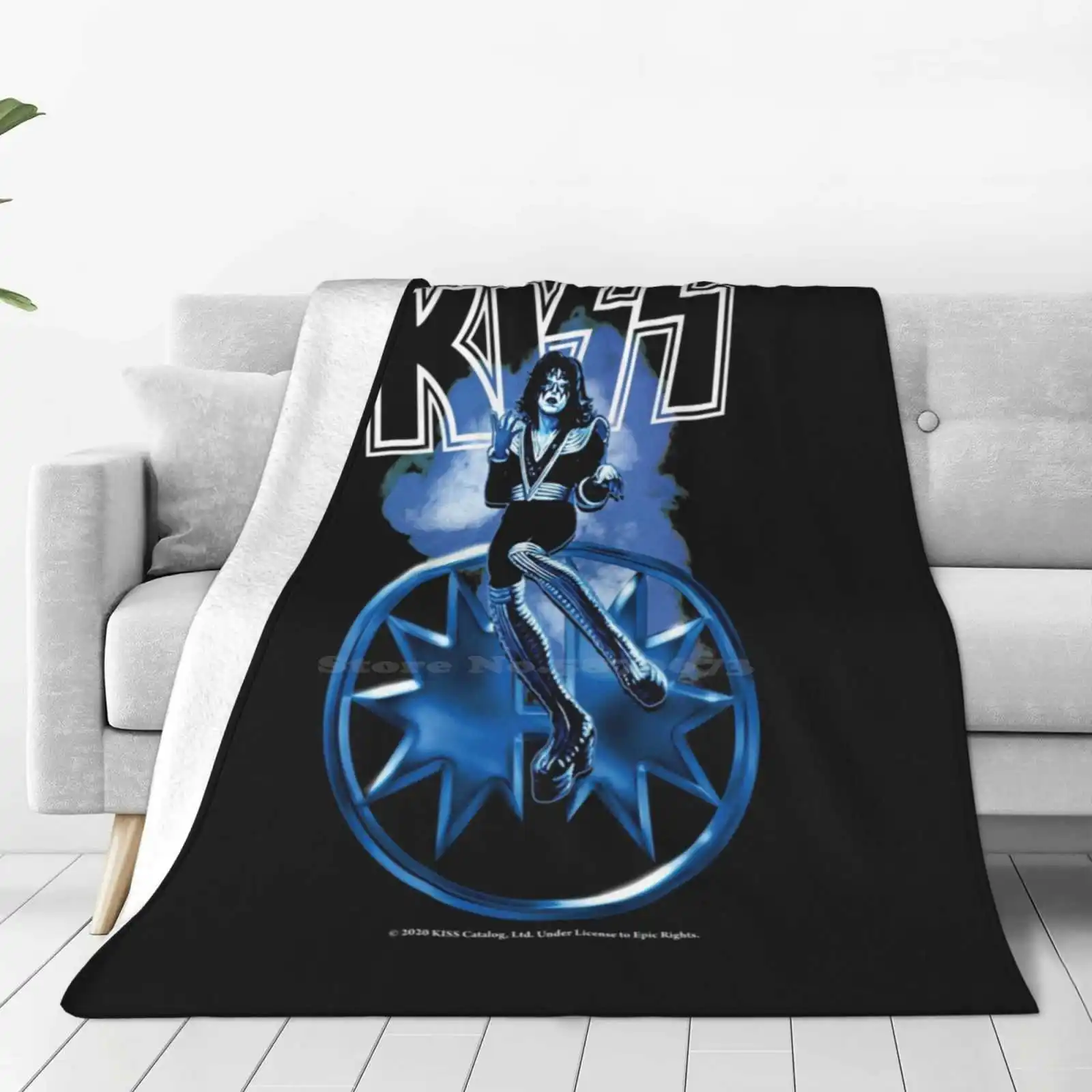 Kiss Band-Spaceman Top Quality Comfortable Bed Sofa Soft Blanket Kiss Fan Art Kiss Band Kiss Music Kiss The Band Kiss Fanart