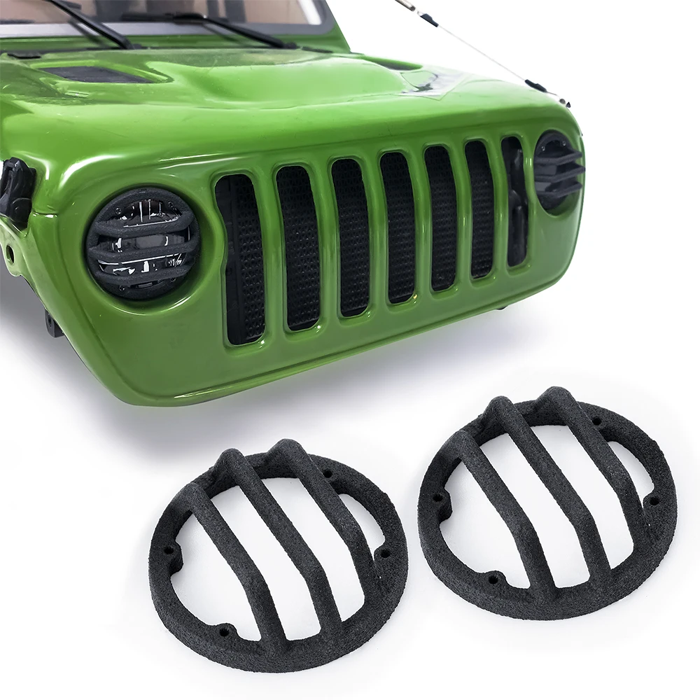 AXSPEED 6Pcs Nylon Front Light Guards Grille Cover for Axial SCX6 AXI05000 JEEP Wrangler 1/10 RC Crawler Car Decoration Parts