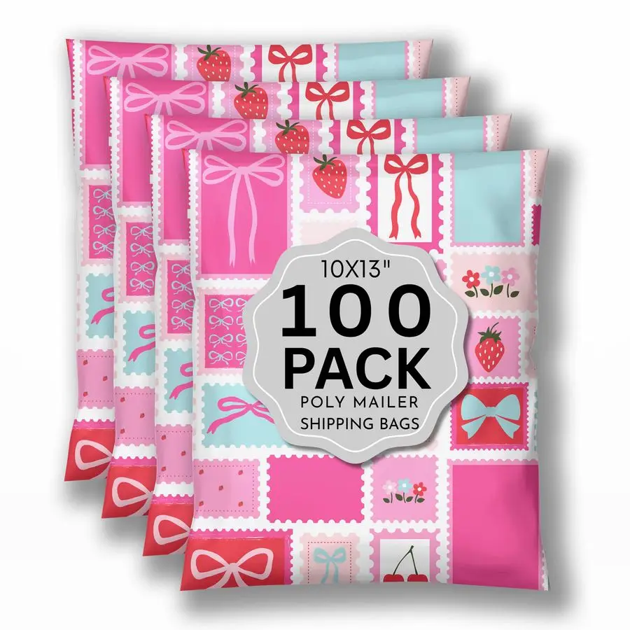 

Cute Shipping Bags 10x13 Packaging Supplies for Small Business Pink Designer Mailers Polybag Packaging 100 Pack Bulk Mailers Shi