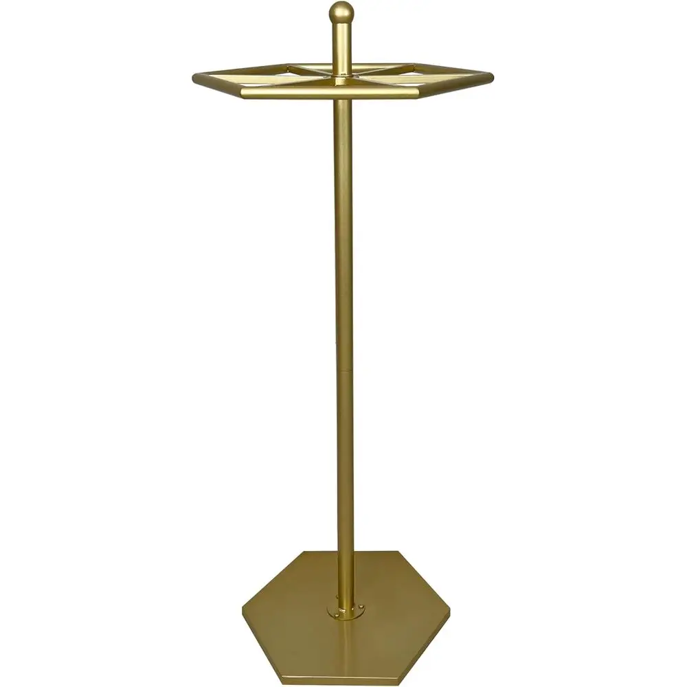 

Металлическая вращающаяся вешалка для одежды, нагрузка 200 фунтов, золотая круглая, регулируемая основа, идеально подходит для спальни, бутика, прачечной