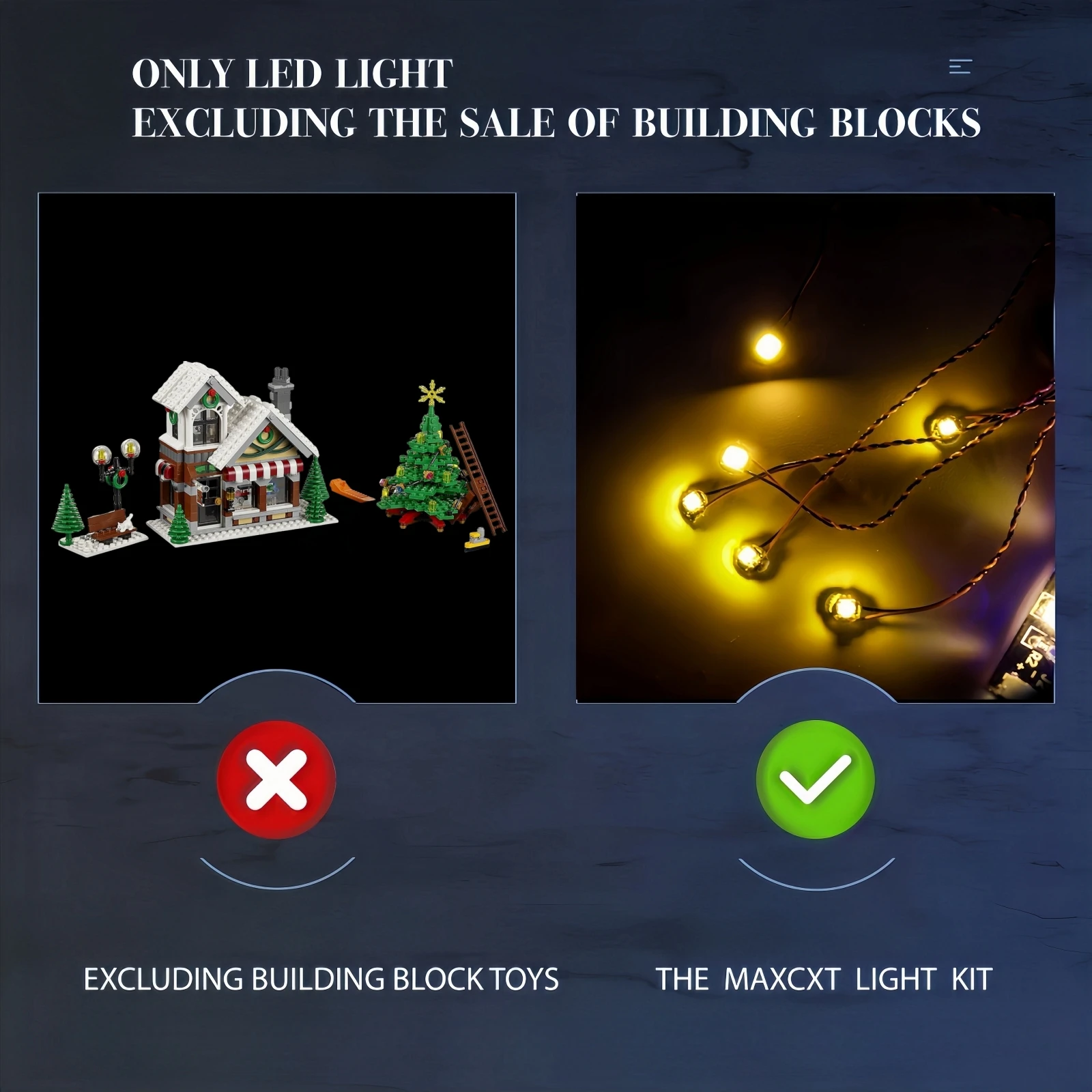 HPROSPER 5V LED Lights (No Model) For LEGO 10249 Creator Winter Toy Shop Christmas Lighting Gifts With Battery Box