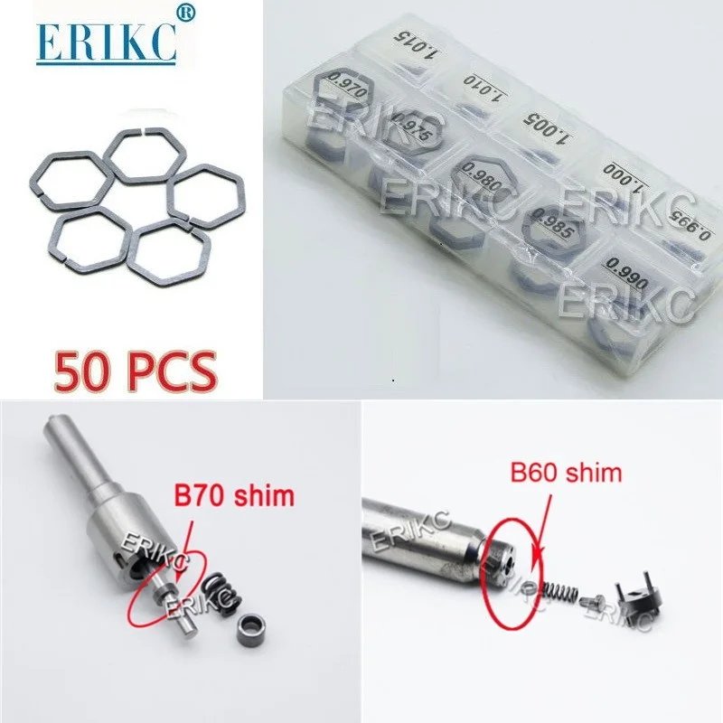 40PC Piezo B61 Shims for Siemens Injector Gaskets Size 0.970-1.015 Nozzle Valve Adjust Washer B60 Accuracy 0.005mm free shipping