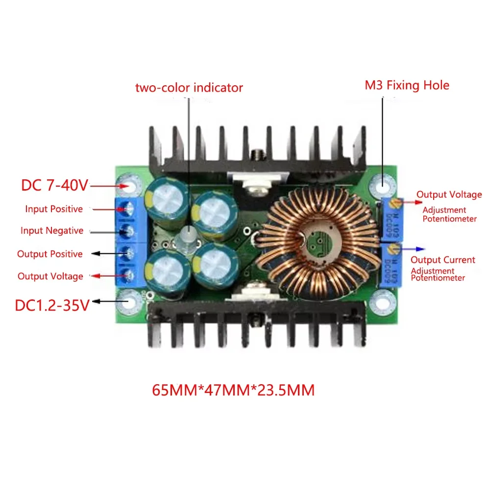 XL4016 DC-DC Max 8A 9A Step Down Buck Converter 5-40V To 1.2-35V Adjustable Power Supply Module LED Driver for Arduino 300W