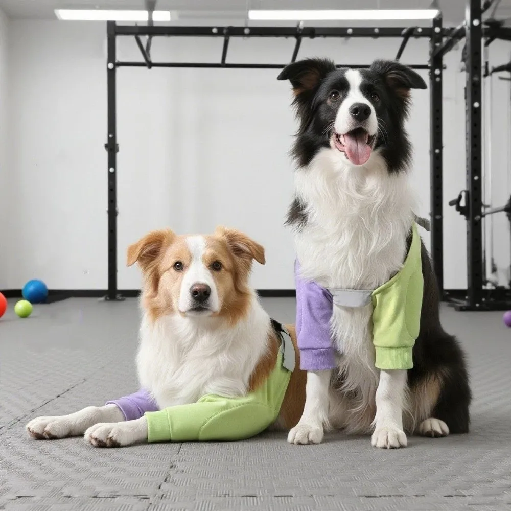 

Fashion Warmth Dog Knee Brace Anti-Lick Soft Puppy Elbow Protector Breathable Adjustable Dog Brace Pads For Medium Large Dogs