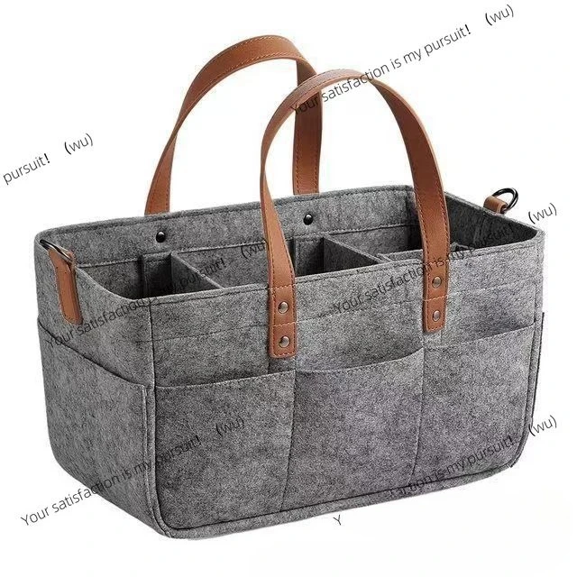 Felt diaper storage bag Felt cosmetic bag Crib storage  BB car  Large capacity