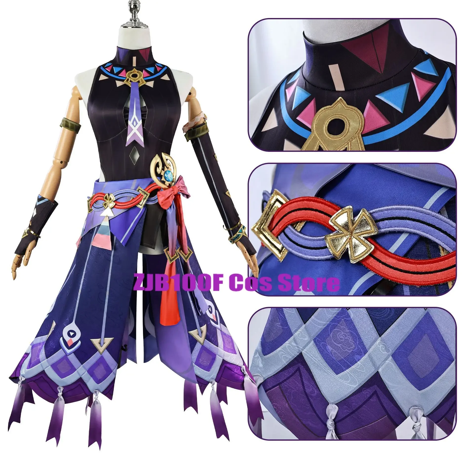 Genshin Impact Citlali Cosplay Costume Dress Citlali Pink Purple Wig Masters Of The Night-Wind Natlan Halloween Party Uniforms