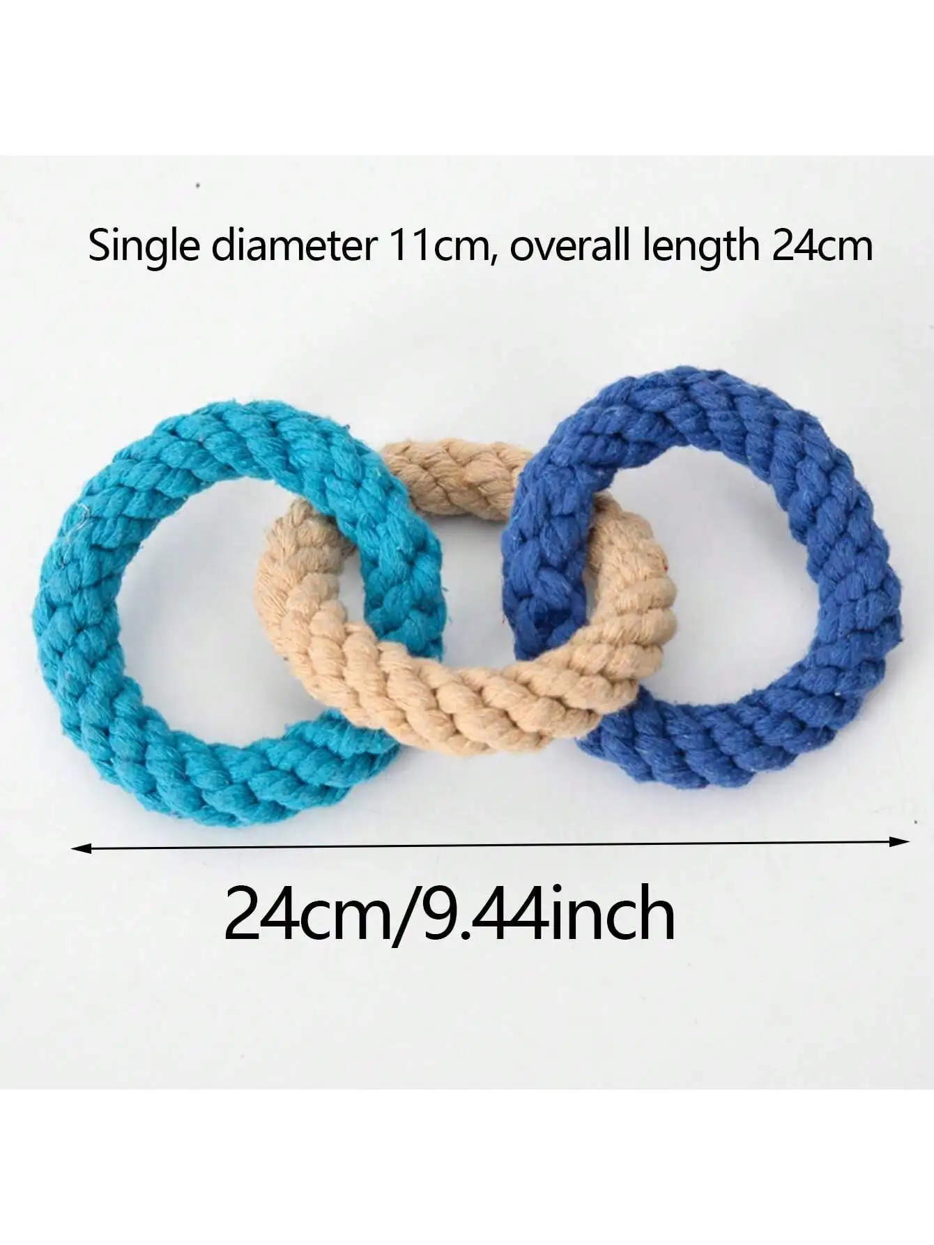 1pc Large Tough Chew Toys for Aggressive Chewers Large Breed,Heavy Duty Dental Rope Toys Kit for Medium Dogs,Cotton Puppy