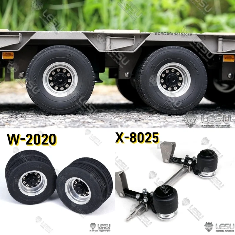 Lesu 1/14 Tire W-2020 52mm Diameter Truck Aluminum Alloy Wheel For Tamiya 1 14 Tractor Semi-trailer Trailer Parts Accessories
