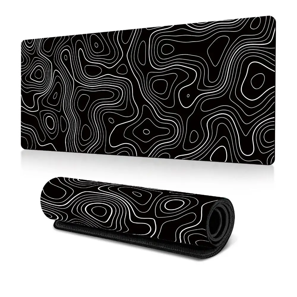 Lightweight Non-Slip Base Large Gaming Mouse Pad Portable Foldable Keyboard Mat Stitched Edge Easy To Clean Desk Mat Office