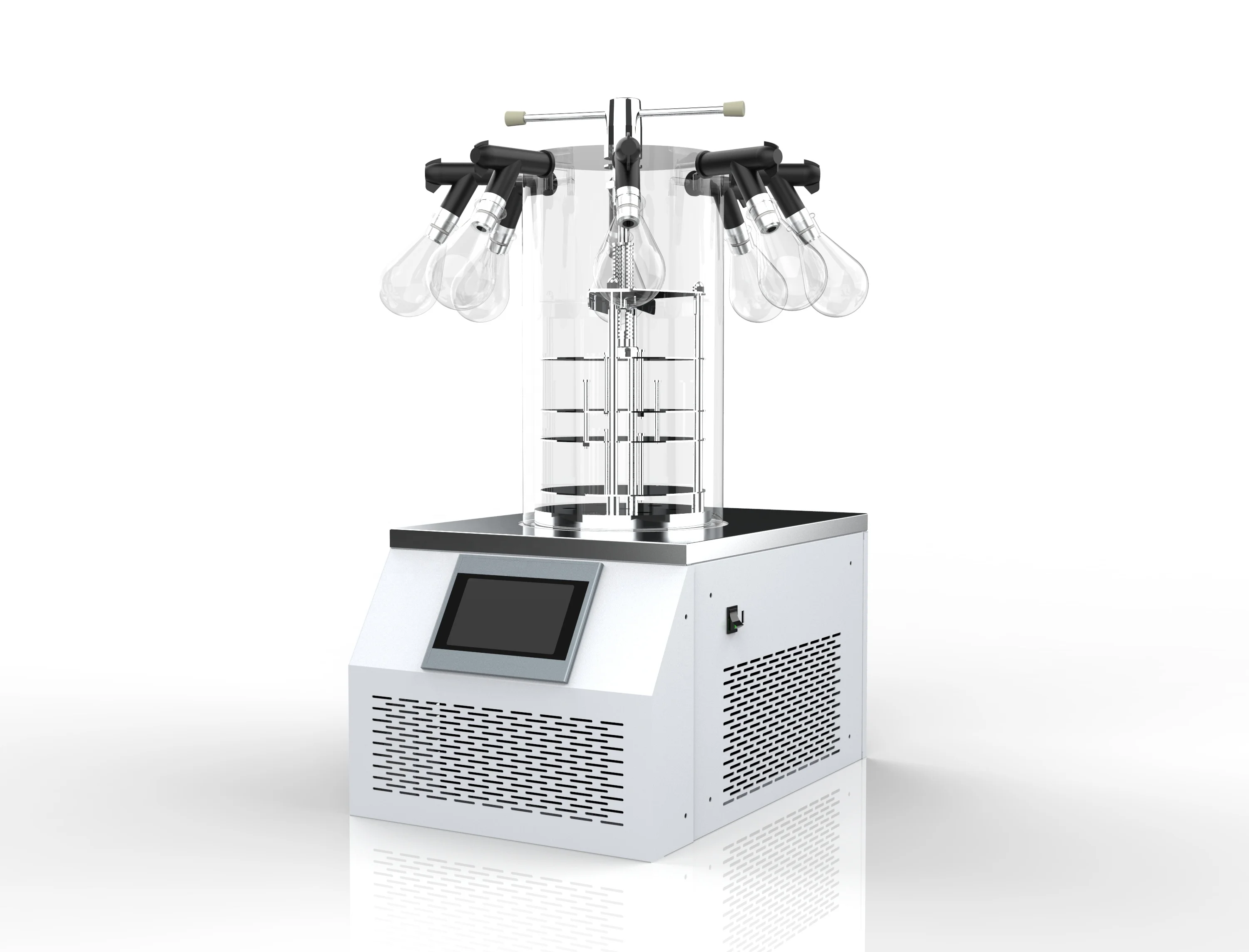 Benchtop Laboratory Freeze Dryer Stopping Tray Manifold Top Press Vacuum Lyophilizer Fors Food Processing