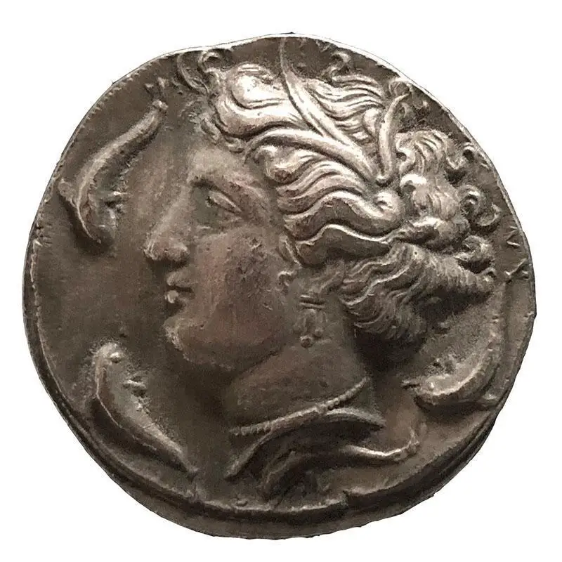 

Silver Greek Coins Antique Crafts Silver Plated Copper Used Silver Dollars Ancient Coin Collection