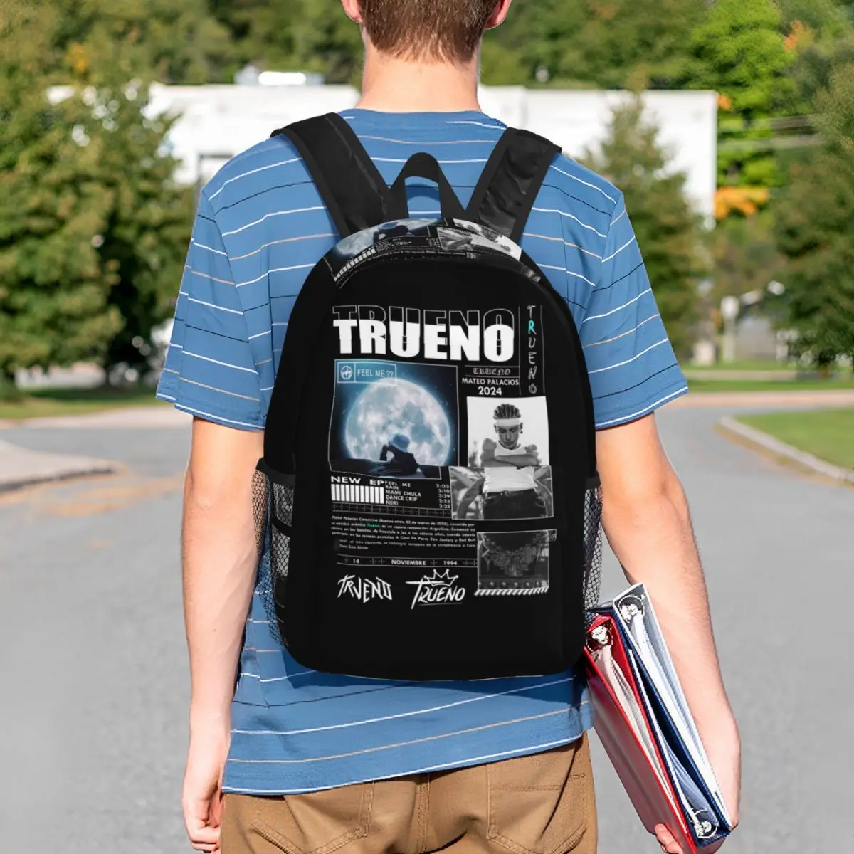 Funny Trueno Hip Hop Rapper Backpack Student BookBag Boys Girls School Bag Computer Shoulder Bags