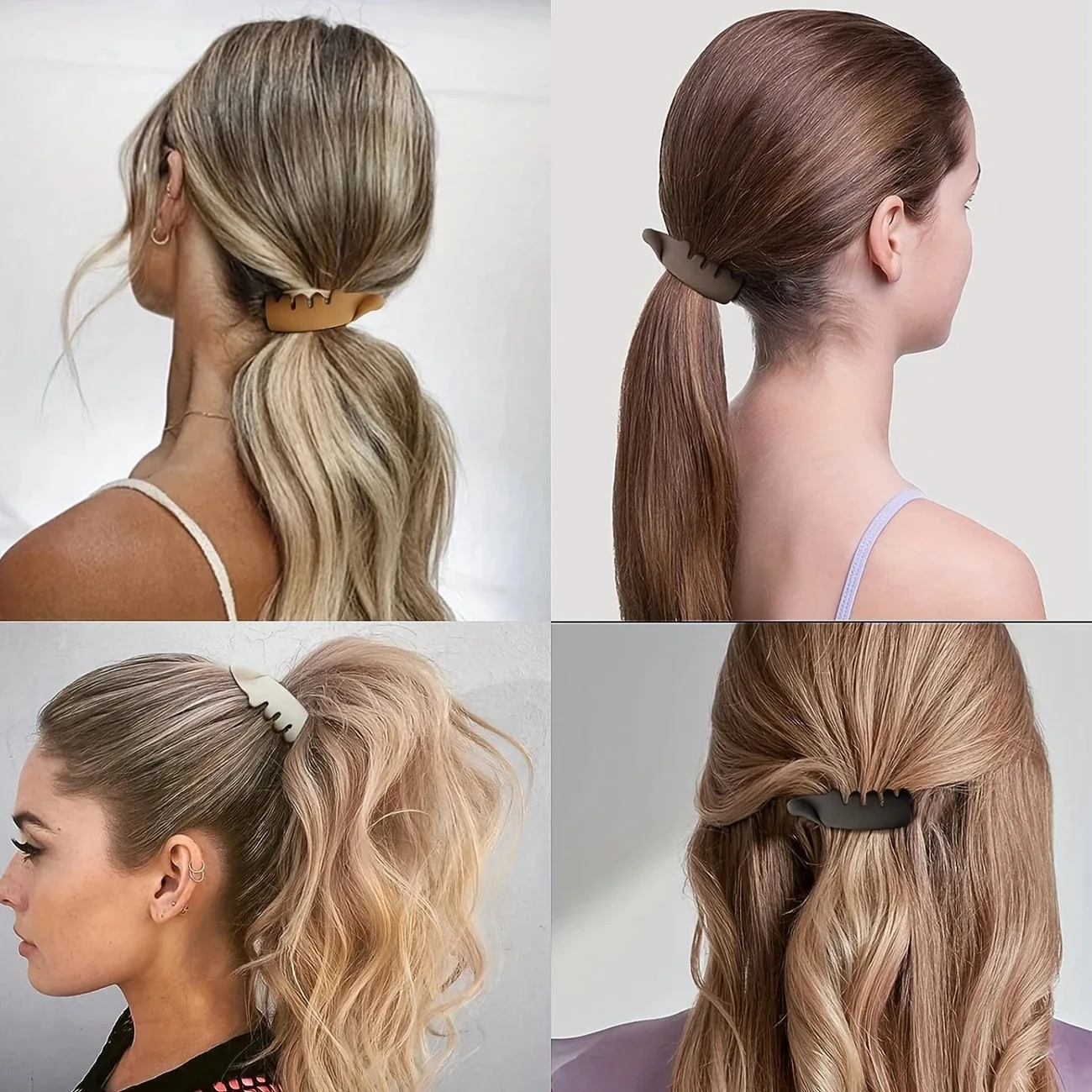 1/4pcs Twist Banana Clip Vertical Clip Ponytail Hair Clip Hair Volume Girl Back of Head Top of Head Hair Tieip image 2