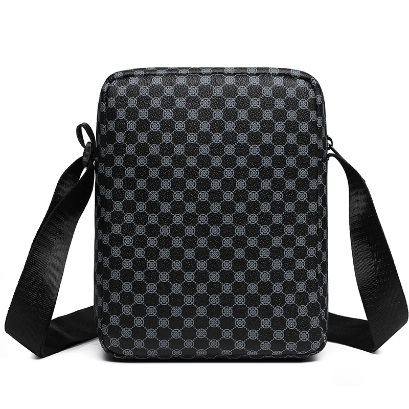 Мужская сумка на одно плечо с разноцветным дизайном и рисунком зубов акулы. Можно носить как один плечевой ремень.