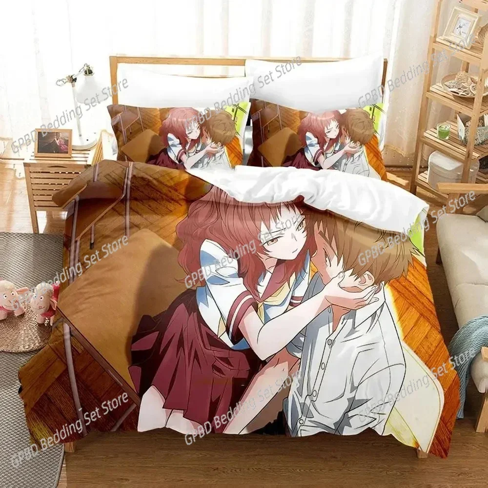 Anime Girl I Like Forgot Her Glasses 3D NEW Duvet Cover Pillowcase Bedding Set Adult Boy Girl Bedroom Decoration Single Double