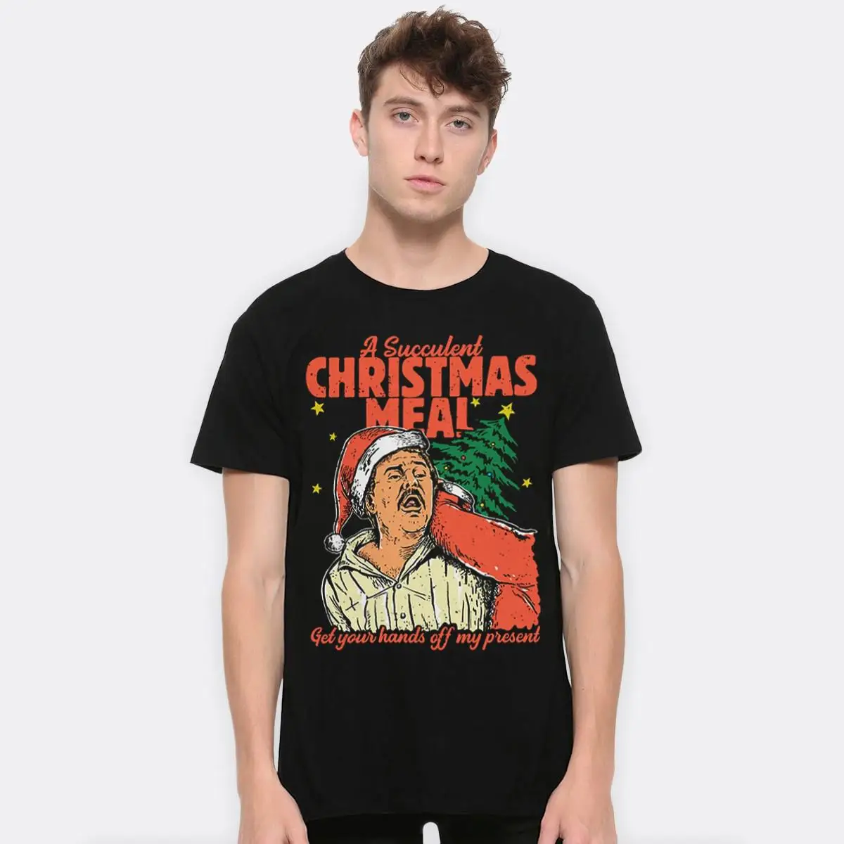 A Succulent Christmas Meal Santa Meme T-Shirt Cool X-Mas Gift Shirt Men's and Women's