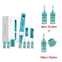 Dr Pen A6S Professional Microneedling Pen With 12pcs Needle Cartridge Wireless Derma Pen Micro Needle Skin Care Tools CE