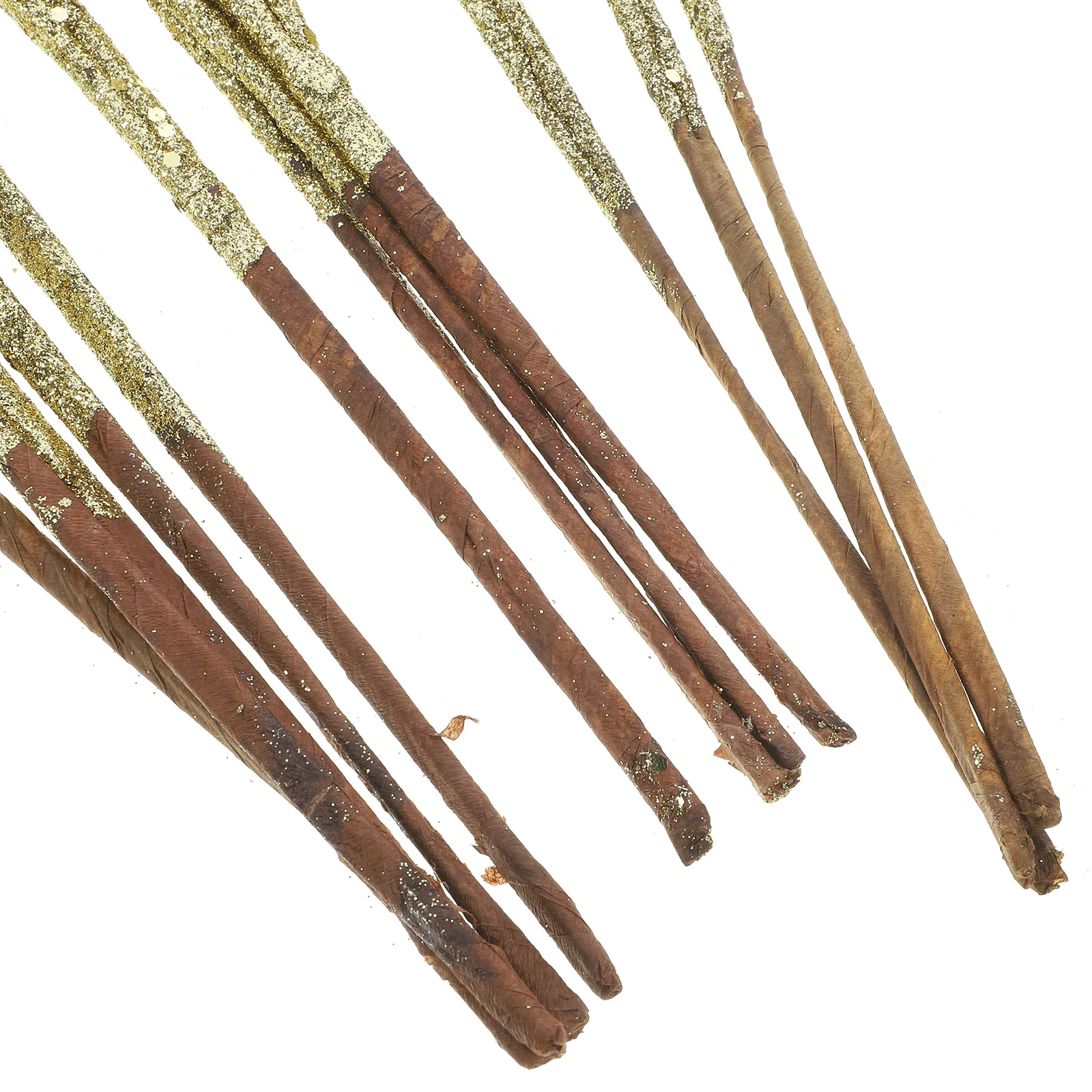 

12pcs Glitter Stem Decor Realistic Branches Home Decor Desktop Bookshelf Twigs Picks For Christmas Tree Inserts Diy Wreath