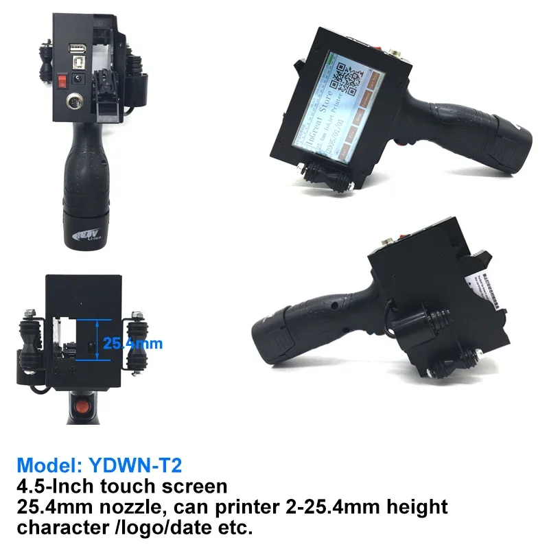 Imagem -04 - Portátil Handheld Inkjet Impressora com Cartucho de Tinta Código de Barras Logo Impressora Térmica Touch Screen Data de Validade Código qr 05 Polegadas em