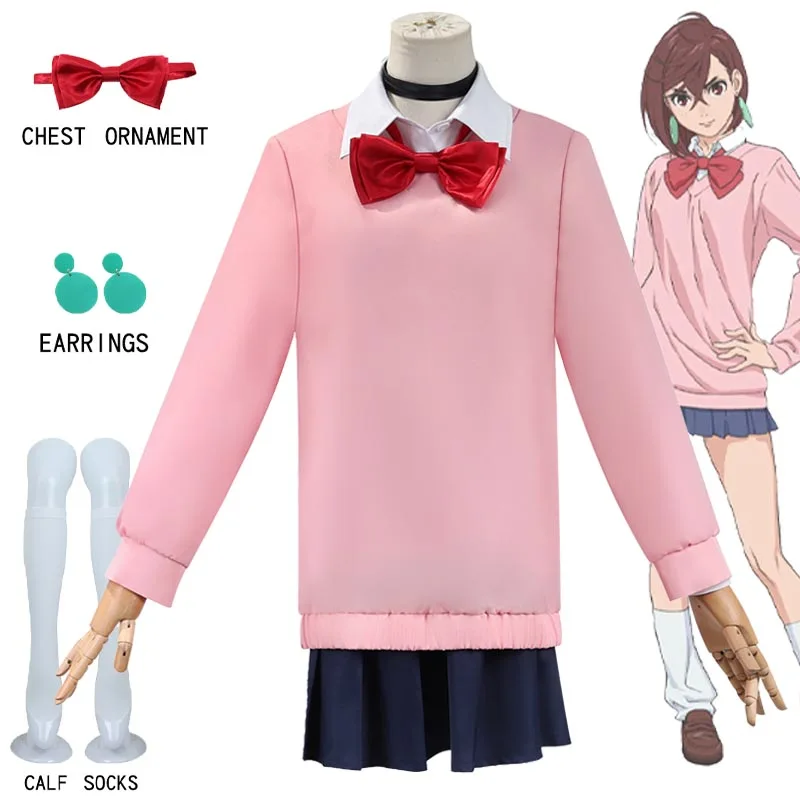 Momo Ayase Costume Cosplay Anime dandaan gonna rosa uniforme scolastica travestimento abiti Halloween carnevale vestiti per donne adulte