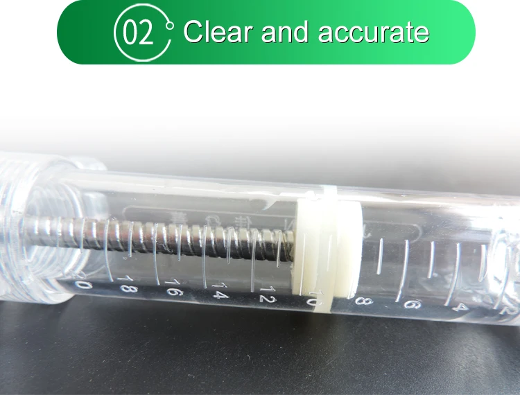 20 ml, 30 ml, 50 ml, 100 ml, Veterinär-Kunststoff-Stahlspritze mit automatischer Injektion für Rinder, Schafe, Schweine, Geflügel – Detail 4