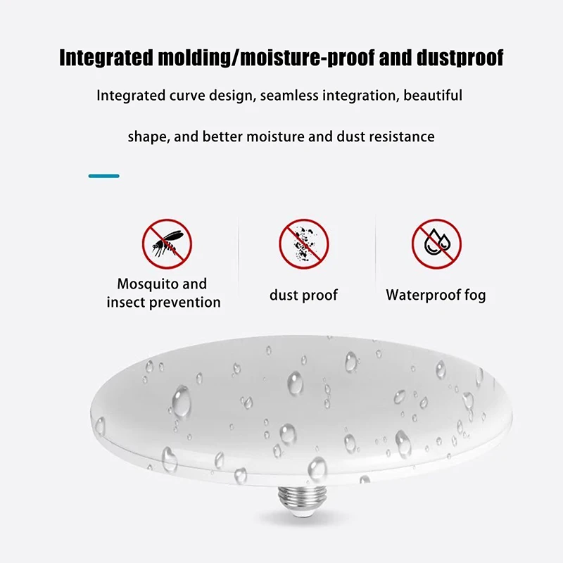 1 Piece 20-200W Indoor Lighting Flying Saucer Light Ceiling Lamp Garage Light LED Bulb AC 220v E27 Base Energy Saving Lamp