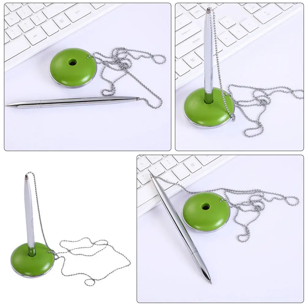 

Unique Counter Pen Chain Smooth Writing Office Decorative Multi-Function Pen for Signing Desk Use