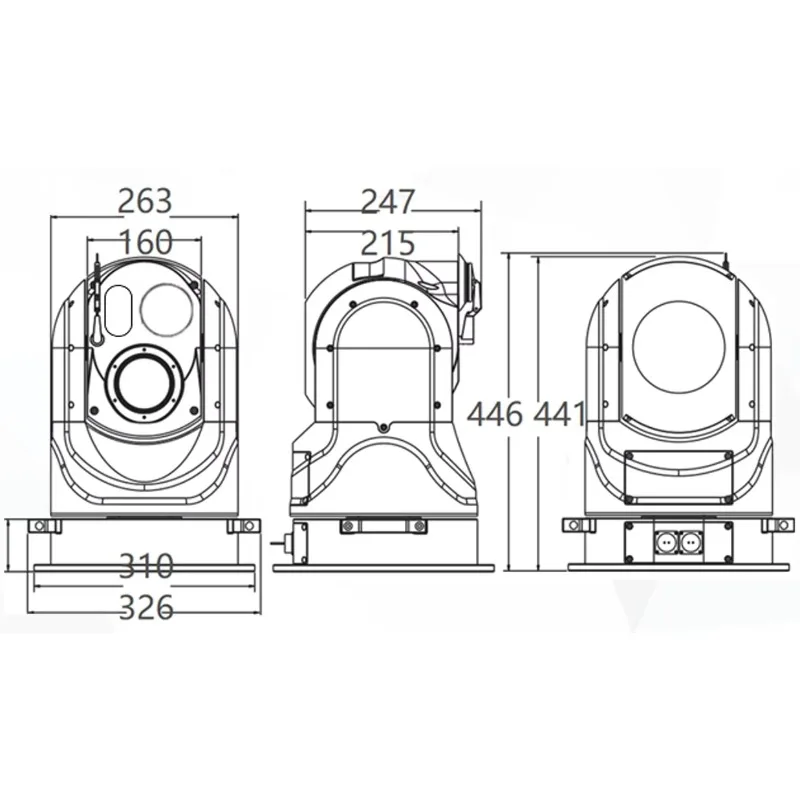 Multi-Sensor 40x Optical Zoom And 75mm Thermal IP Camera With Laser Night Vision And Recognized Tracking For Marine Detection - view 5